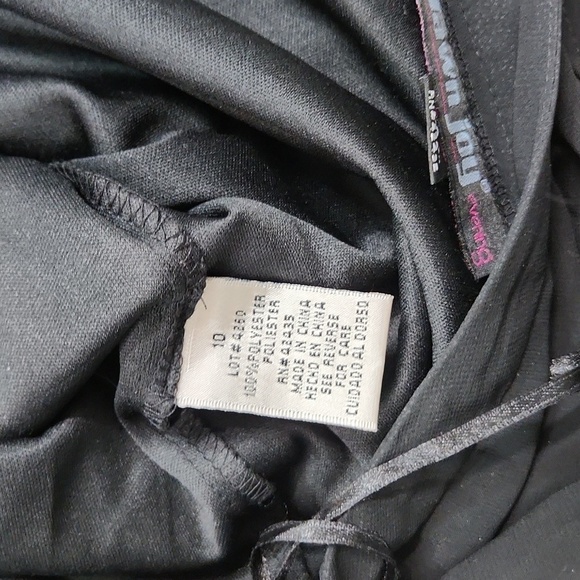 Dawn Joy Palazzo Wide Leg Mesh Overlay Evening Pants - Picture 4 of 6